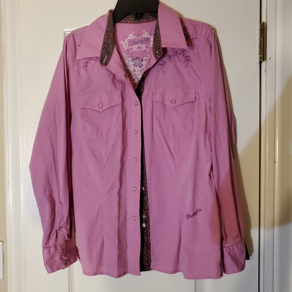 Wrangler western long sleeve button down